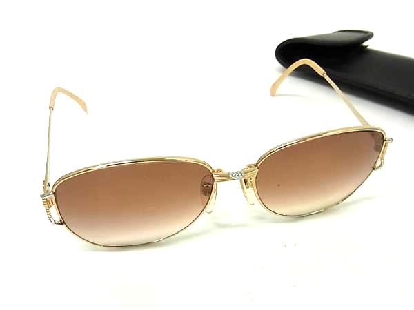 ヴァレンティノ ガラヴァーニ 眼鏡 サングラス グラデーション べっ甲柄 茶色 Valentino Garavani ヴァレンティノ ガラヴァーニ K18 YG プラチナ