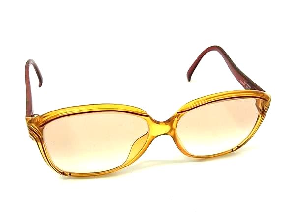 ■美品■ ChristianDior ディオール 度入り サングラス 眼鏡 メガネ レディース メンズ クリアブラウン系 DM3194