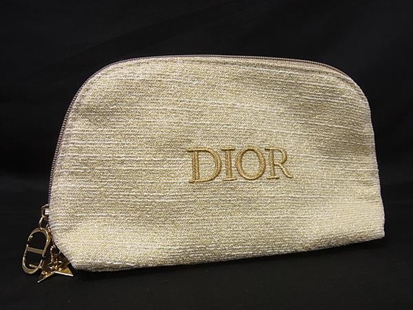 乐天商城 - ChristianDior クリスチャンディオール キャンバス ロゴ ポーチ マルチケース 小物入れ メイクポーチ レディース イエロー系 DM3397