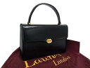 ■美品■ LAUNER LONDON ロウナーロンドン レザー ワンハンドル ハンドバッグ レディース ブラック系 FS2878