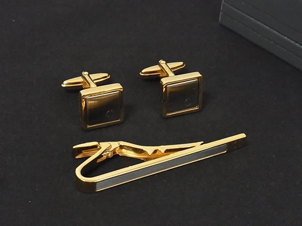 Hawaiian Jewelry - dunhill ダンヒル カフリンクス カフスボタン タイクリップ ネクタイピン 2点セット ビジネス メンズ ゴールド系×シルバー系 DM3580