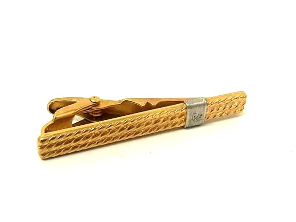 ChristianDior ディオール ヴィンテージ タイクリップ ネクタイピン アクセサリー メンズ ゴールド系×シルバー系 DN0166