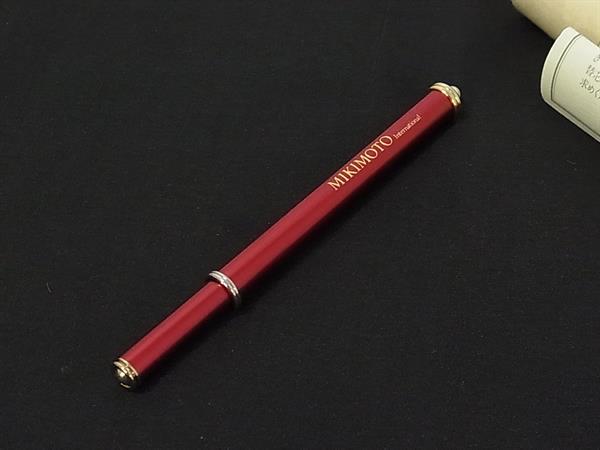 ■美品■ MIKIMOTO ミキモト 本真珠 アコヤ真珠 パール 約4mm ツイスト式 ボールペン 筆記用具 文房具 ステーショナリー DN0396