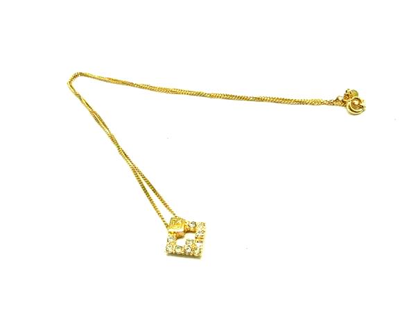 GIVENCHY ジバンシィ ラインストーン ネックレス ペンダント アクセサリー レディース ゴールド系 DP3894
