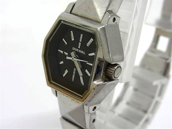 B, C, D, G, J, L, S, T, Z - ■稼働品■ DIESEL ディーゼル DZ-5228 111101 SS クォーツ 5気圧防水 腕時計 ウォッチ レディース シルバー系 DB4336