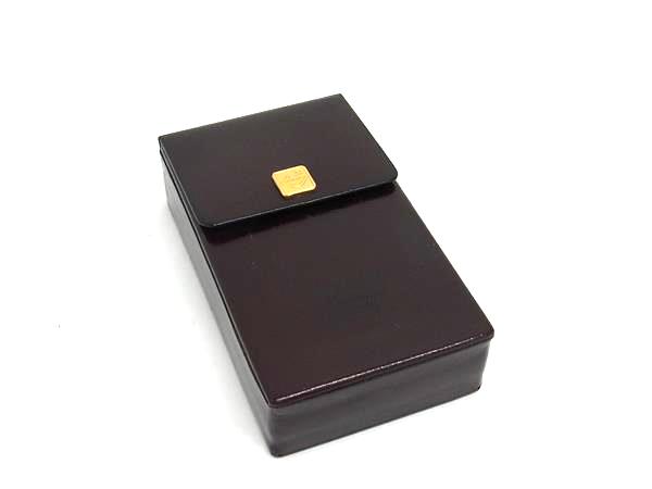 ■美品■ VOLVO ボルボ シガレットケース マルチケース タバコケース 煙草ケース レディース メンズ ダークブラウン系 DJ7725