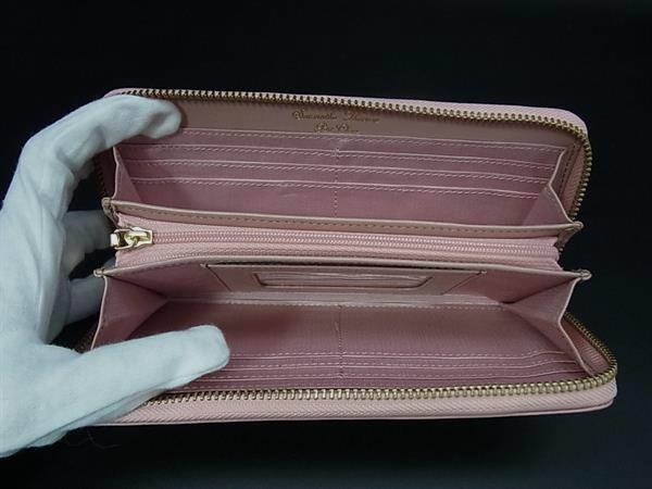 ■美品■ Samantha Thavasa サマンサタバサ プチチョイス レザー ラウンドファスナー 長財布 ウォレット ピンク系 DL9319