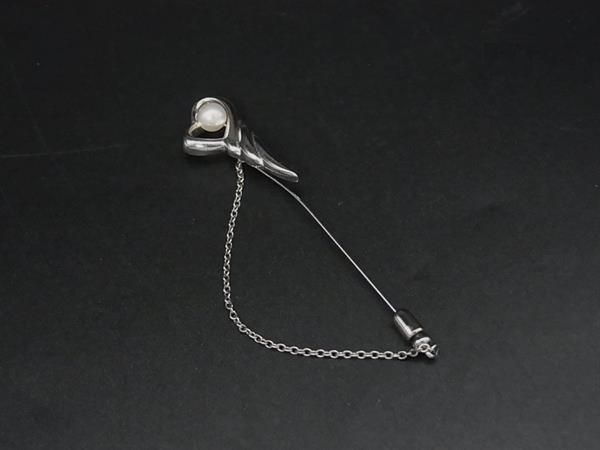 TASAKI タサキ 本真珠 アコヤ真珠 パール 約6mm SV925 ピンブローチ ピンバッジ アクセサリー レディース シルバー系 DM0562