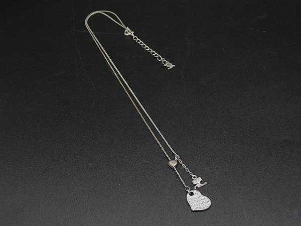 乐天商城 - courreges クレージュ ラインストーン ハート ネックレス ペンダント アクセサリー レディース シルバー系 DM0587