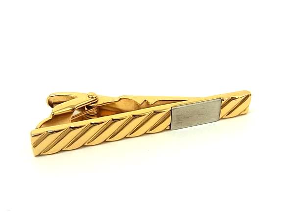 ChristianDior ディオール タイクリップ ネクタイピン アクセサリー ビジネス 紳士 メンズ ゴールド系×シルバー系 DM3886