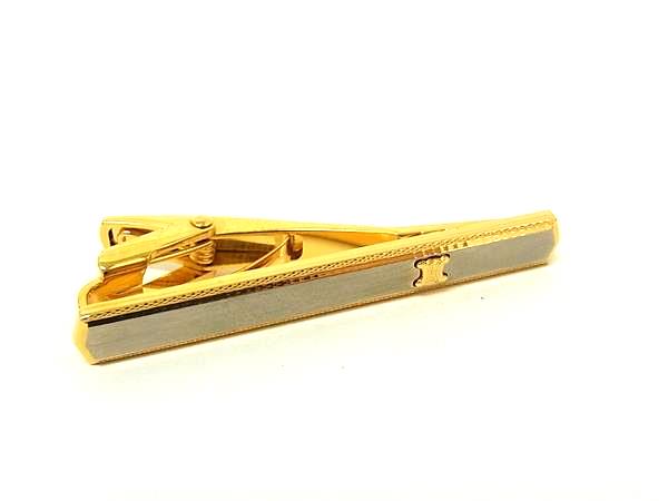 Other - CELINE セリーヌ マカダム タイクリップ ネクタイピン ビジネス 紳士 メンズ シルバー系×ゴールド系 DM3904