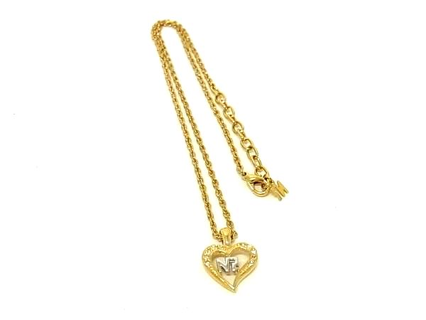 NINA RICCI ニナリッチ ハート ラインストーン ネックレス ペンダント アクセサリー レディース ゴールド系 DJ7198