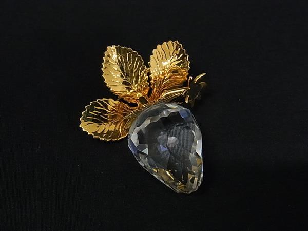 SWAROVSKI スワロフスキー いちご イチゴ 苺 ピンブローチ ピンバッジ アクセサリー レディース ゴールド系 DJ7862