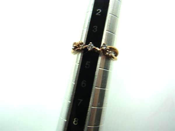 Samantha Thavasa サマンサタバサ ティアラ SV925 ラインストーン リング 指輪 アクセサリー レディース 約4号 ゴールド系 DY0569