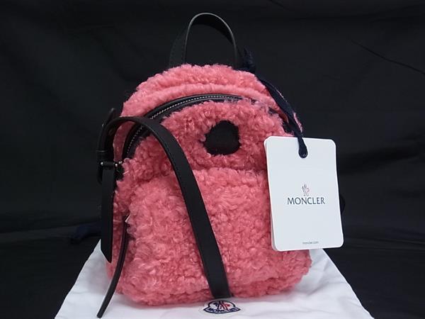 乐天商城 - ■新品■未使用■ MONCLER モンクレール ボア×レザー ショルダーバッグ 斜め掛け 肩掛け レディース コーラルピンク系 FS2894
