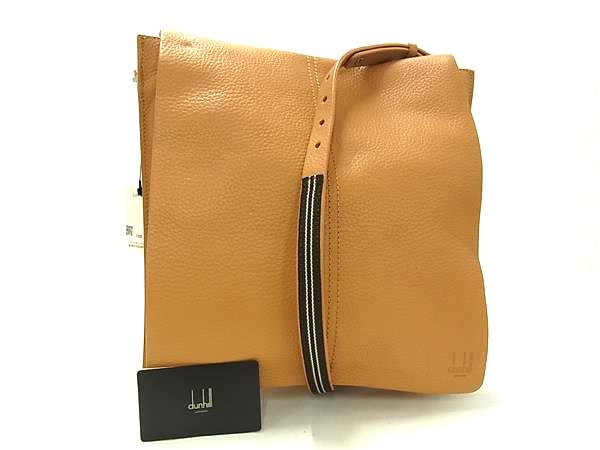 ■新品同様■ dunhill ダンヒル レザー ショルダーバッグ クロスボディ 斜め掛けかばん メンズ ブラウン系 FV2889