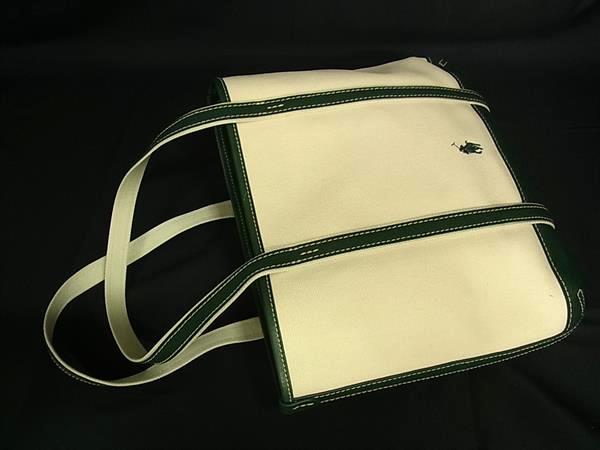 pleasure-Store 楽天市場店の■新品同様■ Polo by Ralph Lauren ポロバイラルフローレン ポロベア キャンバス ハンドバッグ トート ショルダー 肩掛け HA5935｜アングル3