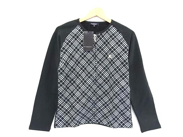 バーバリー ■新品同様■ BURBERRY バーバリー コットン×スパンデックス チェック柄 アウター 上着 表記サイズ M 洋服 ブラック系 BP7854