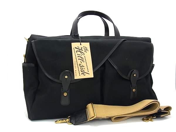 樂天商城 - ■美品■ The Hill-Side ザ ヒルサイド キャンバス 2WAY ハンドバッグ ショルダー ボストン トラベルバッグ ブラック系 BT2221