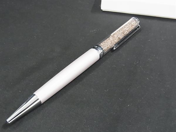 ■新品■未使用■ SWAROVSKI スワロフスキー クリスタルライン ツイスト式 ボールペン 文房具 筆記用具 ピンク系×シルバー系 DJ1782