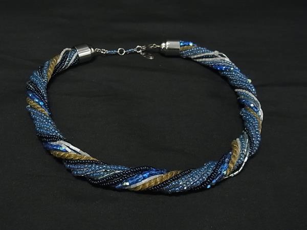 Other - ■美品■ FABRICE Paris ファブリス パリ ビーズ ネックレス アクセサリー レディース ブルー系×マルチカラー DK4215