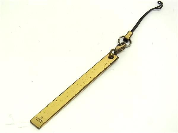 GUCCI グッチ ストラップ キーホルダー チャーム メンズ レディース ゴールド系 DH9952