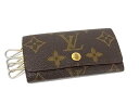 LOUIS VUITTON ルイヴィトン M62631 モノグラム ミュルティクレ4 4連 キーケース 鍵入れ レディース メンズ ブラウン系 DI6473