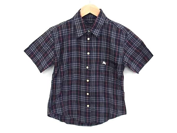 BURBERRY �С��Х꡼ �ΥХ����å� ���åȥ�100�� Ⱦµ ����� �ȥåץ� ɽ�������� S ���� ��� ��ǥ����� �ͥ��ӡ��� DL9182