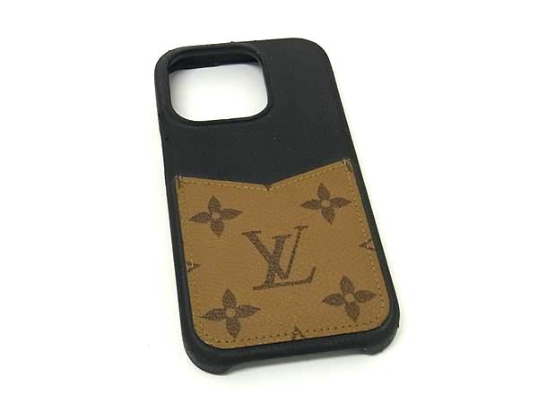 LOUIS VUITTON ルイヴィトン M82889 モノグラムリバース バンパー iPhone15Pro 対応 アイフォンケース ブラウン系×ブラック系 FR9870