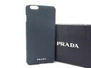 プラダ スマホケース ■新品同様■ PRADA プラダ サフィアーノレザー iPhone 6Plus対応 アイフォンケース スマホケース ネイビー系 AQ3364