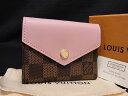 ルイヴィトン ダミエ 財布（レディース） ■極美品■ LOUIS VUITTON ルイヴィトン N60167 ダミエ ポルトフォイユ ゾエ 三つ折り ウォレット 財布 レディース ブラウン系 AQ4384