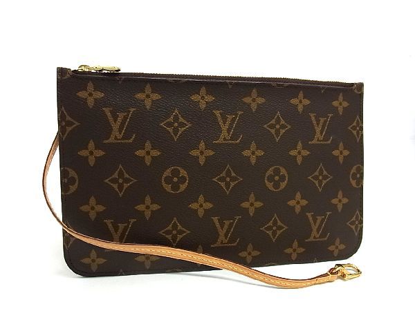 ■新品同様■ LOUIS VUITTON ルイヴィトン モノグラム ネヴァーフルMM用 ポーチ マルチケース ブラウン系 BE4177