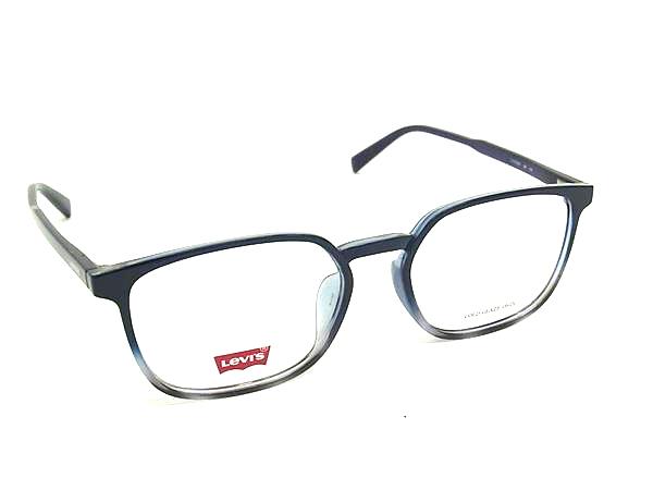 ■美品■ LEVI'S リーバイス LV 7032/F メガネ 眼鏡 めがね レディース メンズ ネイビー系 DK1665