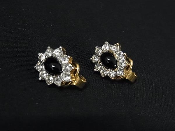 Other - ■美品■ NINA RICCI ニナリッチ ラインストーン クリップ式 イヤリング アクセサリー レディース ゴールド系 DG8340