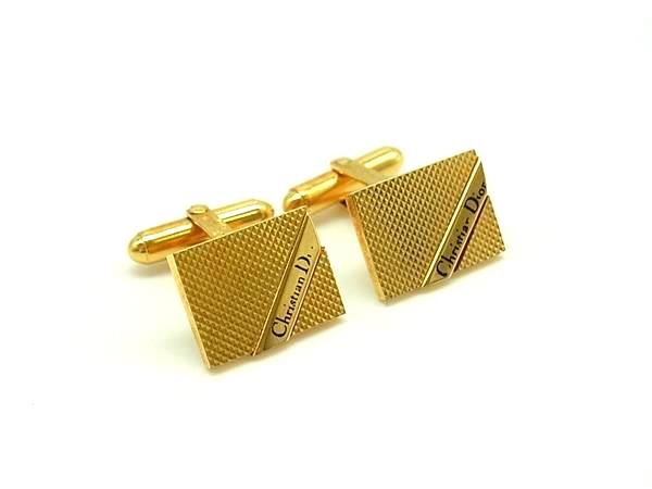 ChristianDior クリスチャンディオール カフスボタン カフリンクス アクセサリー メンズ ゴールド系 DP4233