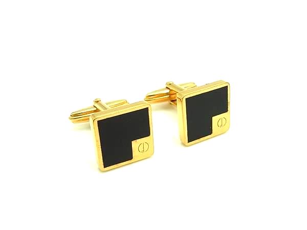dunhill ダンヒル カフスボタン カフリンクス アクセサリー メンズ ブラック系×ゴールド系 DP4237