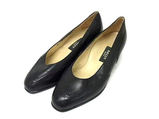 ■美品■ BALLY バリー レザー パンプス ヒール 表記サイズ3 1/2 (日本サイズ 約22.5cm) 靴 シューズ ブラック系 DG5009 ■美品■ BALLY バリー レザー パンプス ヒール 表記サイズ3 1/2 (日本サイズ 約22.5cm) 靴 シューズ ブラック系 DG5009