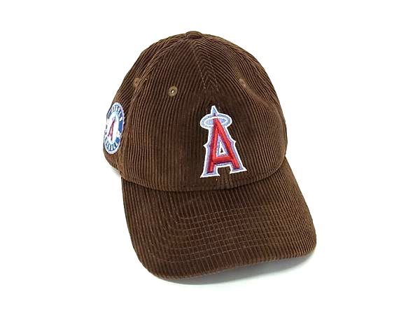■新品同様■ NEWERA ニューエラ ロサンゼルス エンゼルス コットン100％ ベースボールキャップ 野球帽 帽子 ブラウン系 DJ0400