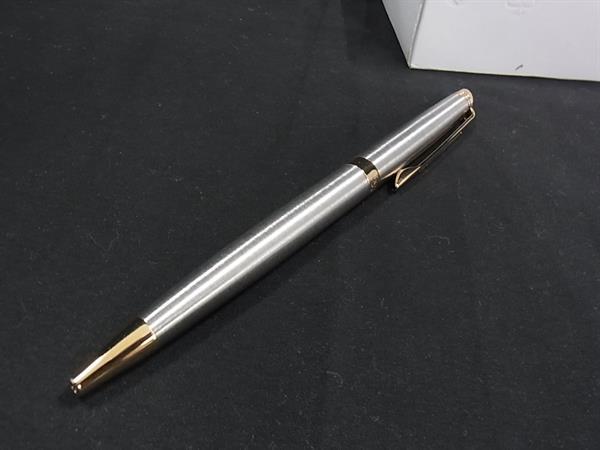 ■極美品■ WATERMAN ウォーターマン ツイスト式 ボールペン 筆記用具 文房具 ステーショナリー シルバー系×ゴールド系 DJ1786