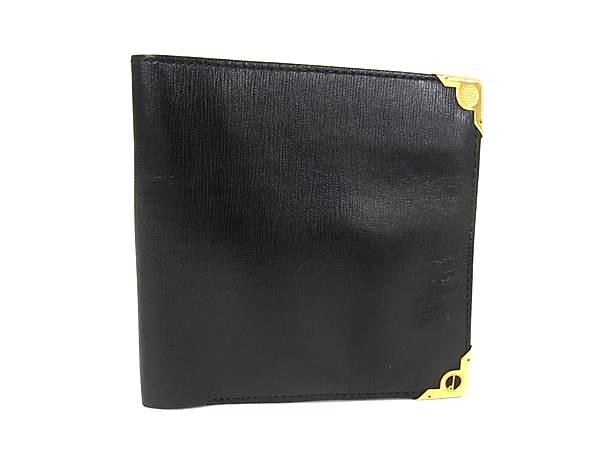 dunhill ダンヒル ロンドン レザー 二つ折り 財布 ウォレット 札入れ メンズ ブラック系 DM4078