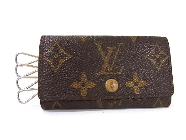 LOUIS VUITTON ルイヴィトン M62631 モノグラム ミュルティクレ4 4連 キーケース 鍵入れ レディース メンズ ブラウン系 DM4094