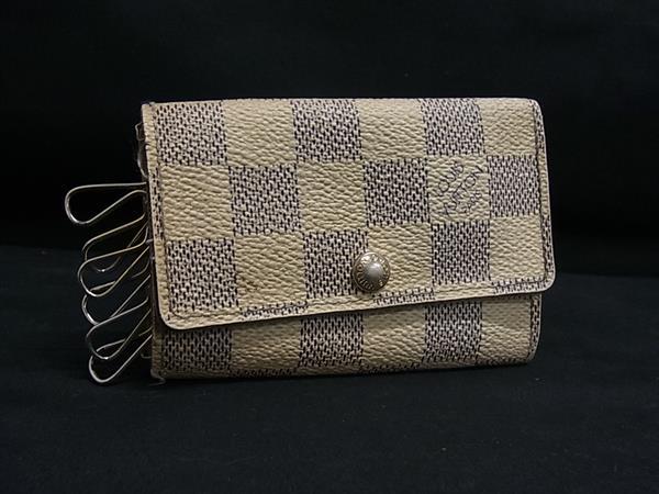 LOUIS VUITTON ルイヴィトン N61745 ダミエアズール ミュルティクレ6 6連 キーケース 鍵入れ アイボリー系 DM4138