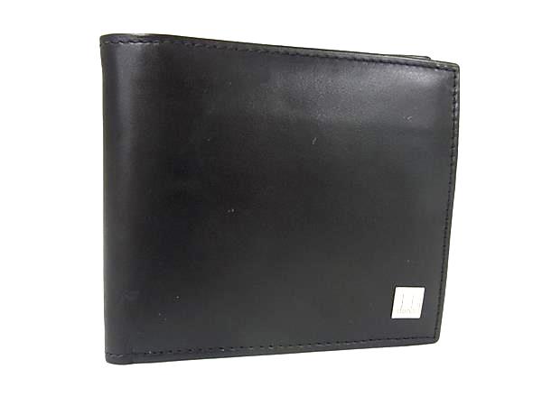 dunhill ダンヒル コンフィデンシャル レザー 二つ折り 財布 ウォレット 札入れ 小銭入れ カード入れ メンズ ブラック系 DM4152