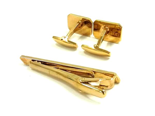 ■美品■ YVESSAINTLAURENT イヴサンローラン ヴィンテージ ネクタイピン カフスボタン カフリンクス 2点セット シルバー系DJ8807