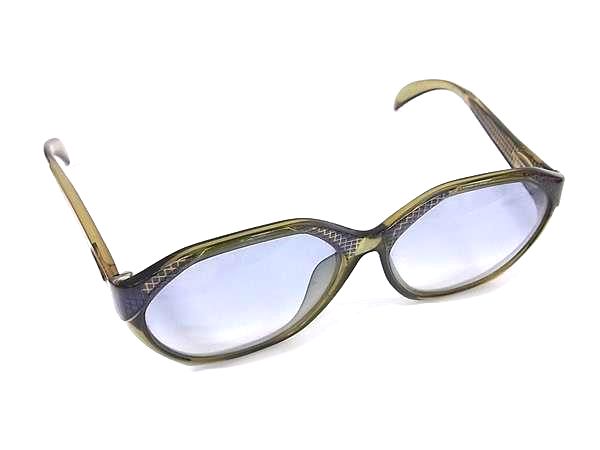 ChristianDior クリスチャンディオール 2178 50 サングラス メガネ 眼鏡 めがね メンズ レディース クリアカーキ系×ブルー系 DM4389