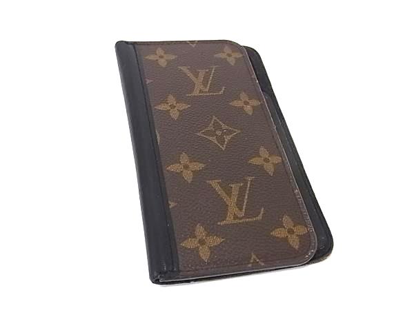 LOUIS VUITTON ルイヴィトン M68687 モノグラム フォリオ iphone X XS 対応 手帳型 アイフォンケース スマホケース ブラウン系 DM5156