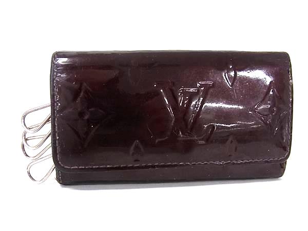 LOUIS VUITTON ルイヴィトン M93517 モノグラムヴェルニ ミュルティクレ4 4連 キーケース 鍵入れ アマラント ボルドー系 DM5161