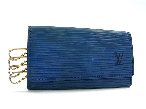 LOUIS VUITTON ルイヴィトン M63825 エピ ミュルティクレ4 4連 キーケース 鍵入れ レディース メンズ トレドブルー DM5162