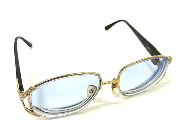 ChristianDior ディオール 2619 49 55□16 ラインストーン 度入り サングラス メガネ 眼鏡 レディース ブラック系 DM5193