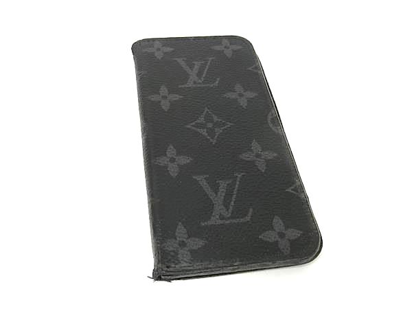 LOUIS VUITTON ルイヴィトン M62640 モノグラムエクリプス フォリオ iPhone7/8 対応 手帳型 アイフォンケース ブラック系 DM5278